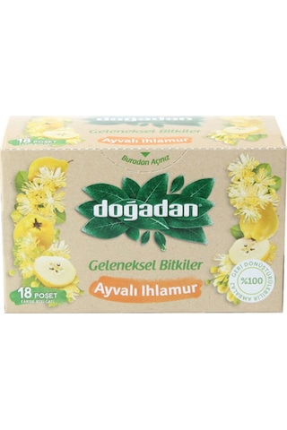 Doğadan Geleneksel Bitkiler Ayvalı Ihlamur Karışık Bitki Süzen Poşet Çay 18'li
