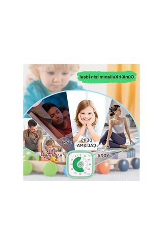 60 Dakika Analog Alarm Zamanlayıcı, Pomodoro Yöntemi İle Öğrenci Motivasyonu Açık Mavi
