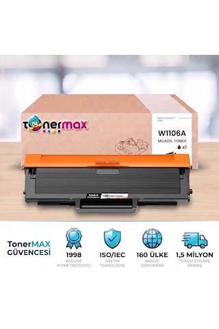 Hp Laser Mfp 135a Uyumlu Toner Çipli W1106a 2'li 1.000 Sayfa