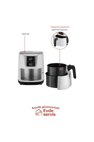 Grundig Airfryer FR 4032 A Az Yağlı Pişirici