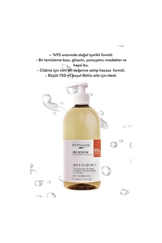 Byphasse Back To Basics Rafine Duş Jeli Kuru Ve Çok Kuru Cilt Tipleri 750 ML