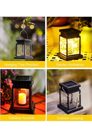 Besthome1 Güneş Enerjili Çiçek Şekilli Bahçe Lambası - Su Geçirmez 30 Led, 4 Renk, Asma Kanca, Gece Aydınlatma Çok Renkli Çok Renkli