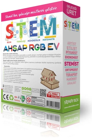 Stemist Box Box Ahşap Rgb Ev - Stem Eğitim Kiti