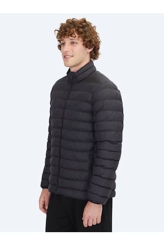 Kip Siyah Regular Fit Dik Yaka Casual Dokuma Mont Siyah
