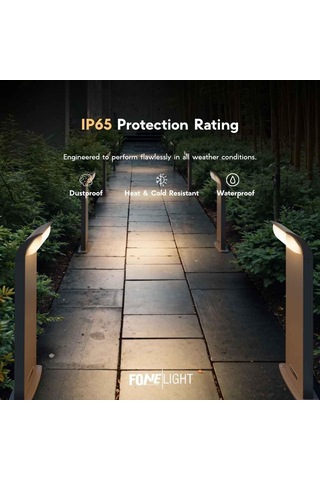 Naja Led Bahçe Aydınlatma Direği 500 Mm Ip65 Alüminyum Dış Mekan Bahçe Lambası 9w 3000k Peyzaj Aydınlatma Yürüyüş Yolu Villa Park Bollard Aydınlatma Antrasit 30x100x500 Mm