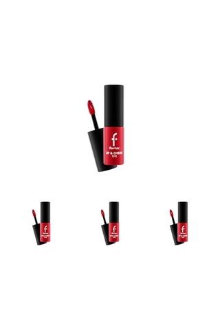 Lip & Cheek Tint - Mat Ve Kalıcı Su Bazlı Likit Dudak/yanak Renklendiricisi 001 Scarlet Ruby 4 Paketi Genel