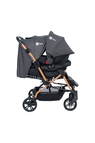 Turhan Bebe 3 Kademe Yatış Pozisyonu Kontrol Penceresi Çift Yönlü Bebek Arabası + Taşıma Puset + Yağmurluk 56465465489