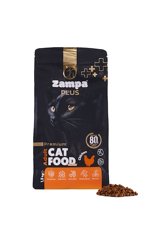 Zampa Plus Premium Tavuk Etli Yetişkin Kediler İçin Kuru Mama 1500 G