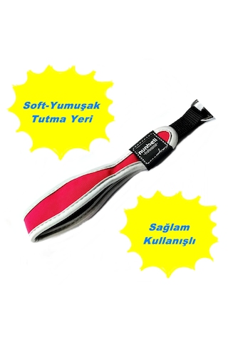 Kuvvetli Büyük Irk İçin Soft Darbe Emici Yaylı Köpek Gezdirme Tasması 4mm-64 Cm Kırmızı