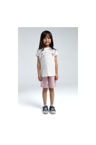 U.s. Polo Assn. Kız Çocuk Pembe Bermuda Takım Us2066 Pembe