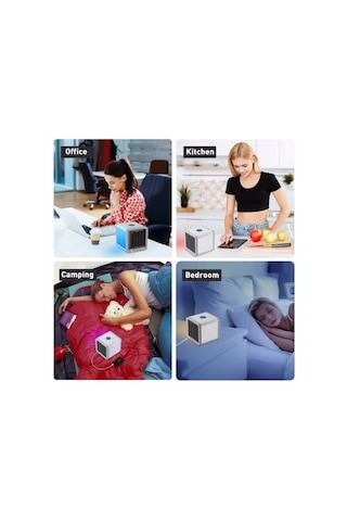 Mobgift Mini Klima Portatif Taşınabilir Soğutucu Led Işıklı Ev Of