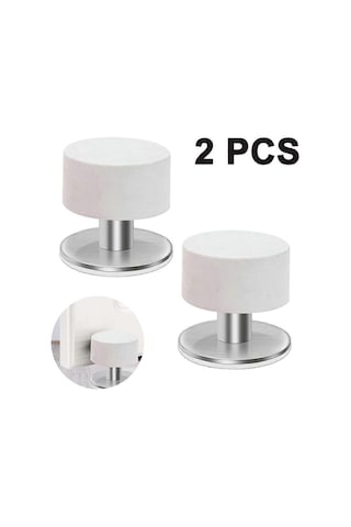 Adet Kendinden Yapışkanlı Kapı Stoperi Sağlam Paslanmaz Çelik Kauçuk Stoper Beyaz Diğer