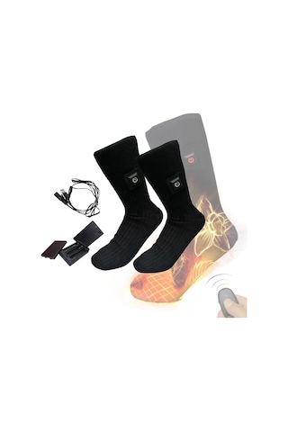 Suntek 2x Unisex Elektrikli Isıtmalı Çorap Ile Pil-kutusu-usb