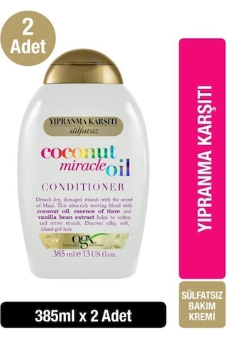 Ogx Coconut Miracle Oil Yıpranma Karşıtı Saç Bakım Kremi 2 x 385 ML