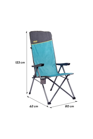 Uquip Justy Xl 3 Pozisyonlu Konforlu Katlanır Kamp Sandalyesi Petrol/grey 244037 Petrol Yeşili