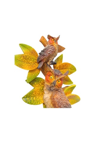 Dekoratif Canlı Renk İkili Baykuş Duvar Süsü Zarif Ev Ve Bahçe Dekorasyonu İçin Şık Aksesuar