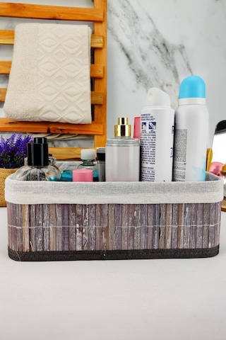 Digithome Bambu Çok Amaçlı Saklama Kutusu Düzenleyici Orta Boy Organizer Gri 29x19x10 Cm - Cl-6006-2