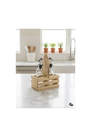 Ahşap Doğal 2li Tombul Set Yağdanlık Ve Sosluk Takımı Set Ihlamur - Kavak 1 Set Ahşap