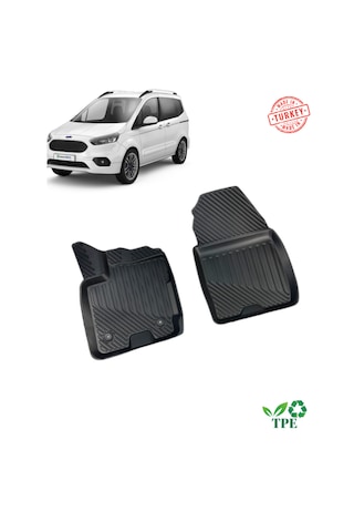 Ford Tourneo Courier 2014+ Havuzlu Oto Paspas Ön İki Parça