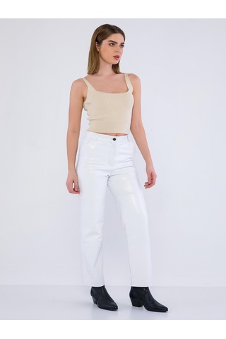 Basics&more Kadın Hakiki Deri Pantolon P03 001