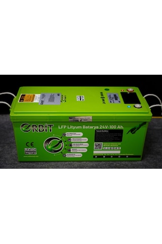 Orbit 24 Volt 100 Amper 6000 Cycle Lifepo4 Ekranlı Lityum Akü