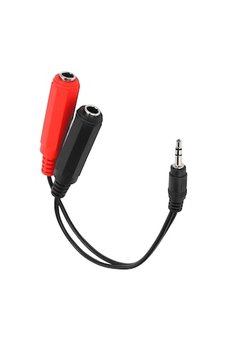 Ximistore9 20cm Uzunlukta Esnek Kordonlu 3.5mm Erkekden Çift 6.35mm Dişeye Ses Adaptörü - Sinyal Kaybı Azaltan, Plug & Play Ses Kablo Dönüştürücü