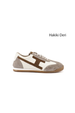 Gönderi(R) Gönderi R Kadın Bej Lastik Bağcıklı Hakiki Deri Sneaker Ddza83742546