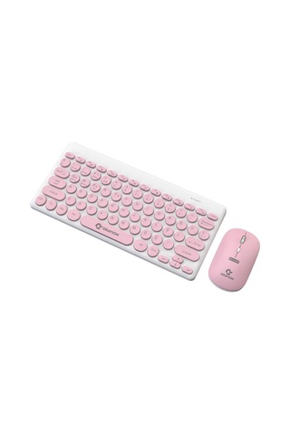Gravion Km-bt37 Çif Modlu Wireles Bluetooth Klavye Mouse Set Pembe Optik