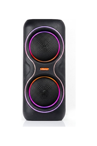 Çeşithane Dual 8 İnç Kablosuz Karaoke Hoparlörü - 18w Güçlü Bass Subwoofer, Rgb Led Aydınlatmalı Ve