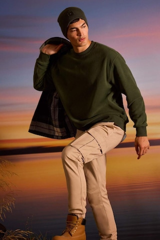 Defacto Relax Fit Bisiklet Yaka Polar Sweatshirt F3685ax25wngn536 Yeşil-gn536