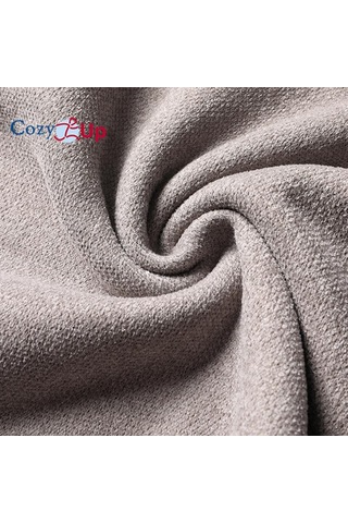 Cozy Up Erkek Peluş Ve Kalınlaştırılmış Örme Kazak Termal Sıcak Kazak Dış Koyu Gri