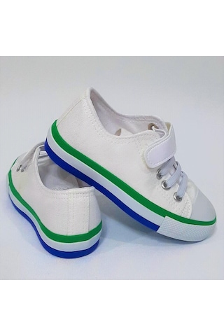 Fiyra 9002 Beyaz Keten Sneaker Cırtlı Çocuk Spor Ayakkabı 001