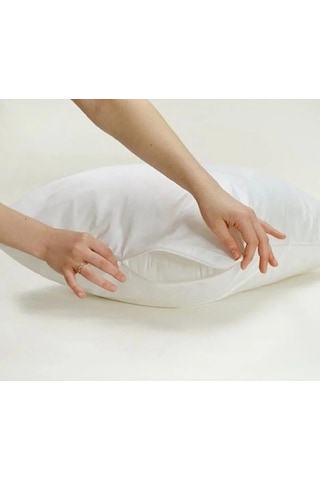 10'lu Pamuklu Beyaz Fermuarlı 50x70 Cm Iç Yastık Kılıfı 10 Adet