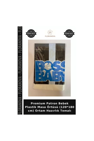 Premium Patron Bebek Plastik Masa Örtüsü 120 180 Cm Ortam Hazırlık Temalı Çok Renkli