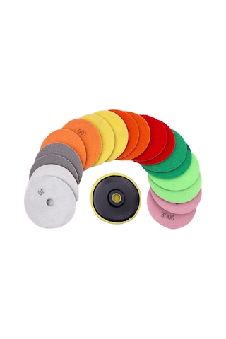 Singree 19 Parça 4 İnç Elmas Cilalama Pedi Seti - Mermer, Granit, Beton Ve Kuvars İçin Profesyonel Parlatma