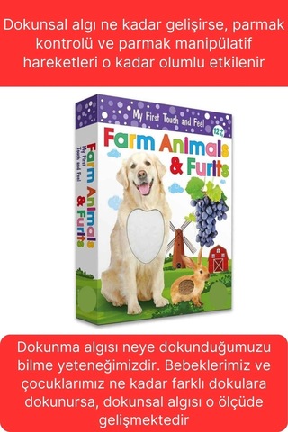 Premium Kutulu Eğitici Öğretici Farm Animals Çiftlik Hayvanları Ve Meyveler El Göz Koordinasyon Oyun