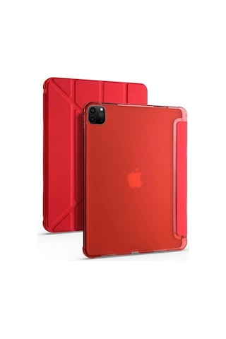 Apple Uyumlu iPad Pro 12.9 2020 2021 Kılıf Tri Folding Smart With Pen St