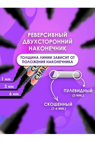 Lumirance Alçı İşaretleyici 2'si 1 Arada Set 10 Parça. Sıvı Tebeşir. 390992141 Siyah