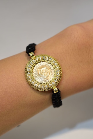 Yenigün Kuyumculuk  22 Ayar Çeyrek Altınlı Taşlı Çerçeveli Bileklik