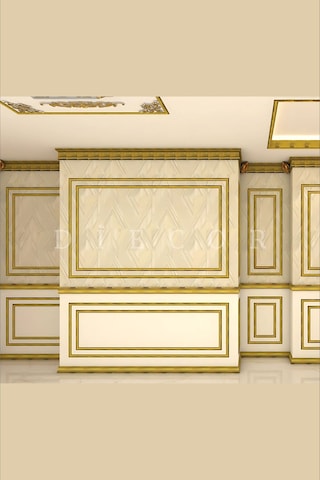 Diecor Dekoratif Polistren 20 Adet 2,5 Cm Gold Duvar Çıtası Beyaz 2,5 Cm Model:xa208