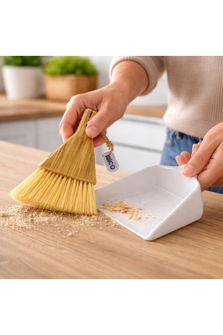 İbico İ21-130 Dar Faraşlı & Temizlik El Fırça Seti Ahşap Saplı & Plastik 16.5cm X 14cm- 48'li Paket Diğer