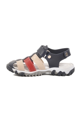Lacivert Kırmızı Cırtlı Erkek Çocuk Spor Sandalet 173101 P Lacivert Kırmızı