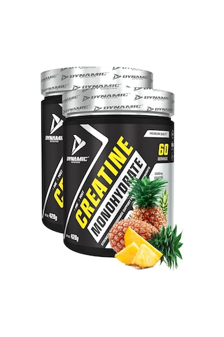 Dynamic Ananas Aromalı - Creatine Monohydrate Mikronize - 420 G x 2 - 840 G - 120 Servis