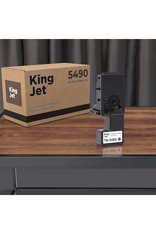 Kingjet Kyocera Uyumlu Tk-5490 Kırmızı Magenta Uyumlu Toner Çipli Ecosys Ma2101cwfx