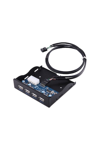 3.5 İnç 4 Port Usb Hub Floppy 4990A 9 Pin Disket Ön Panel Yuvası