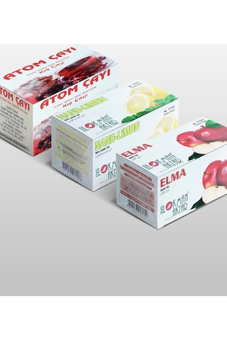 Lokman Aktar Atom + Nane Limon + Elma Çayı 3 x 20'li