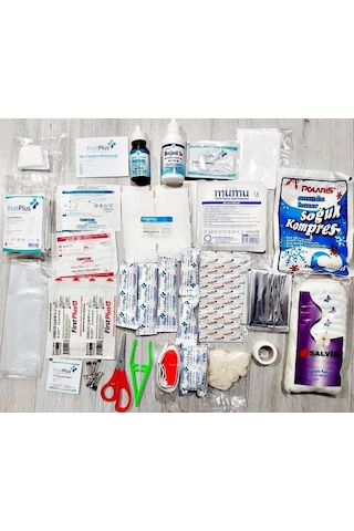 Ecza Dolabı İçi Dolu Lüx İlk Yardım İçerikli Pvc 50x35x16 Cm-159+phl