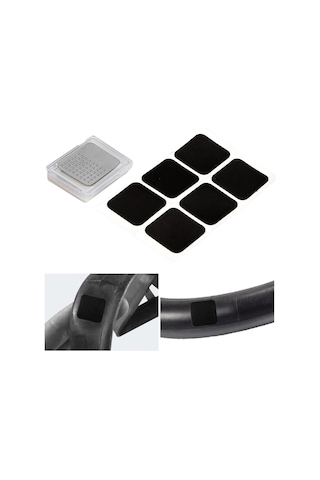 Homyl Bisiklet Lastiği Yaması Tutkalsız İç Tüp Yamaları Siyah