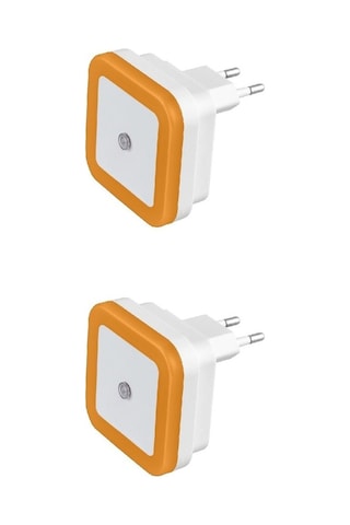 Ct-9500 Led Gece Lambası Fotoselli Led Otomatik Yanan 2 Adet(524563331) Turuncu