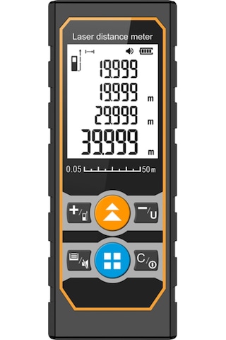 Moveevo Te50 Lazer Ölçüm Aleti 50m: Açı Sensörlü, Çok Birim Metre/ft/ınç , Alan/hacim/pitagor Teoremi Modları, Pil Olmadan Gönderim